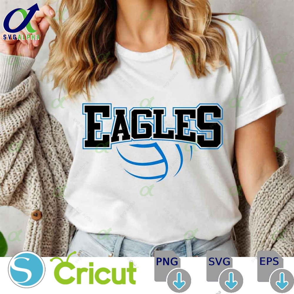 Eagles Mascot Svg Png Eagles Volleyball Svg Varsity Eagles Shirt School Spirit Mascot Svg Volleyball Cheer Sublimation Football Mom Svg